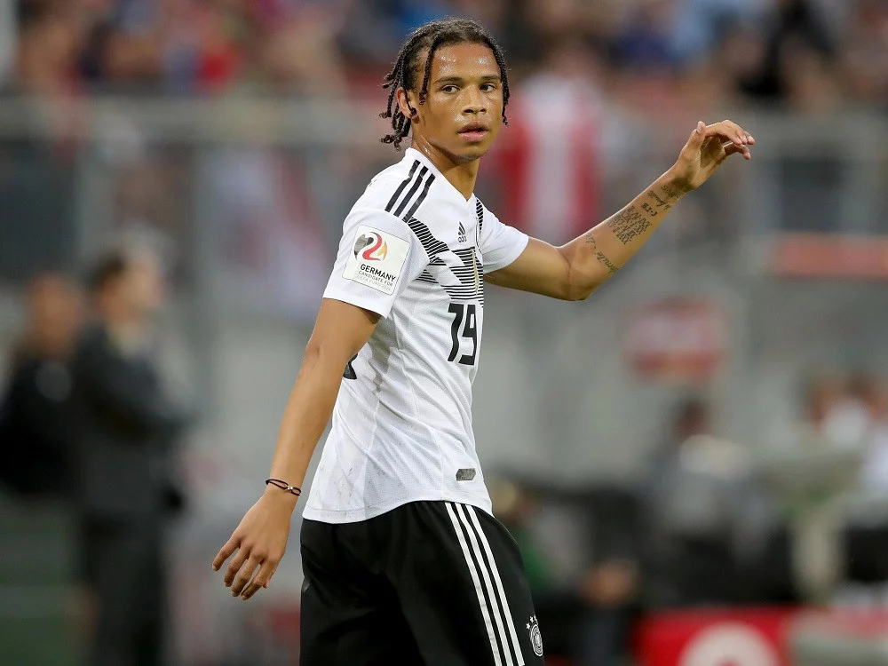 post card Leroy Sane Germania escluso mondiale 2018.webp